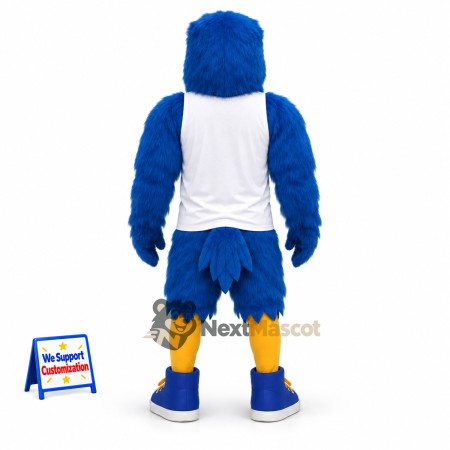 Eagle Mascot Costume - Blue, White Shirt for School Spirit Eagle Mascot Costume - Blue, White Shirt for School Spirit
