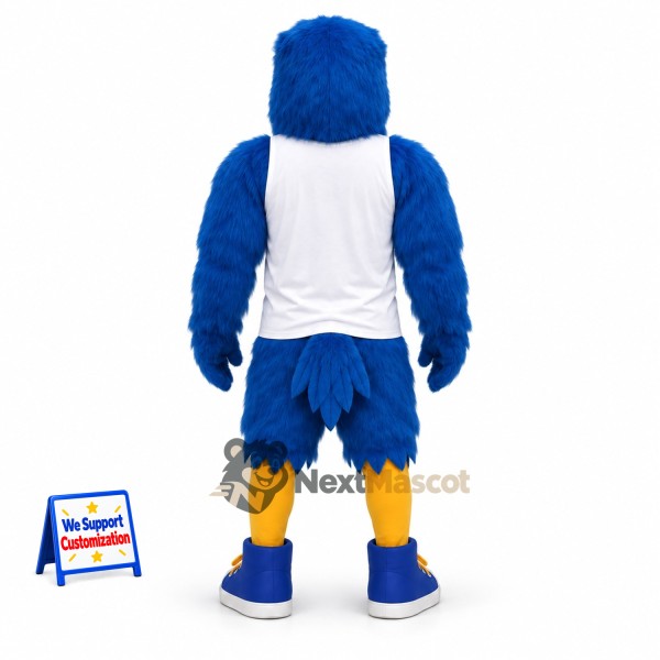 Eagle Mascot Costume - Blue, White Shirt for School Spirit Eagle Mascot Costume - Blue, White Shirt for School Spirit