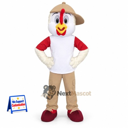Rooster Mascot Costume - White Shirt Rooster Mascot Costume - White Shirt