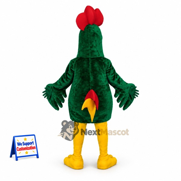 Rooster Mascot Costume - Green for School Events Rooster Mascot Costume - Green for School Events