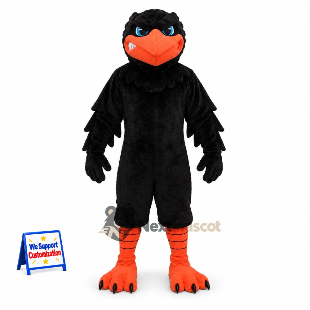Bird Mascot Costume - Black for Promotions Bird Mascot Costume - Black for Promotions