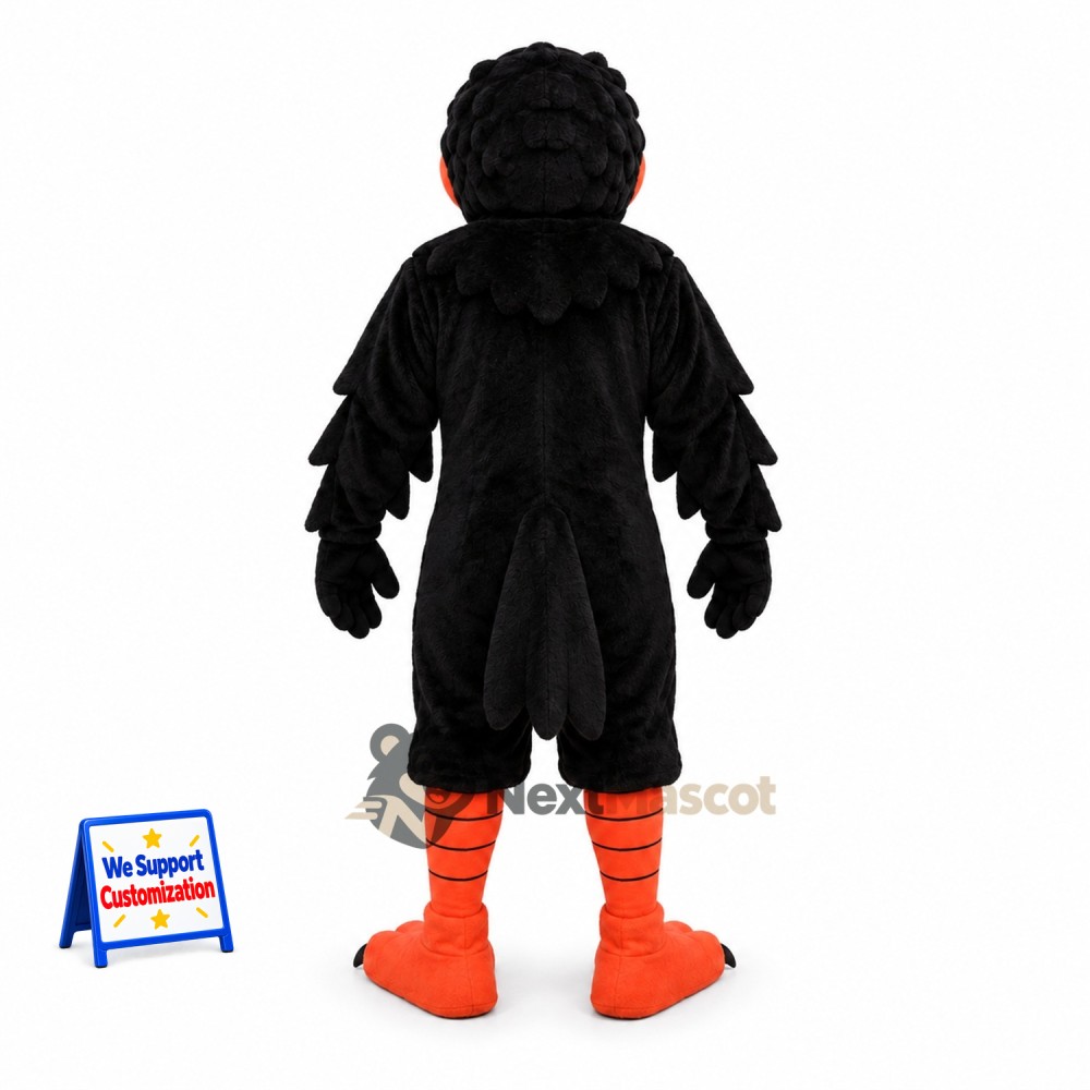Bird Mascot Costume - Black for Promotions Bird Mascot Costume - Black for Promotions