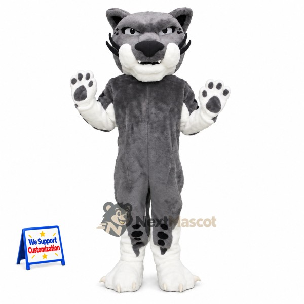 Wolf Mascot Costume - Gray for Community Parades