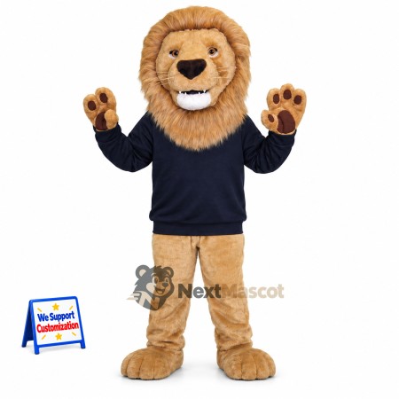 Lion Mascot Costume - Navy Shirt for Parades Lion Mascot Costume - Navy Shirt for Parades