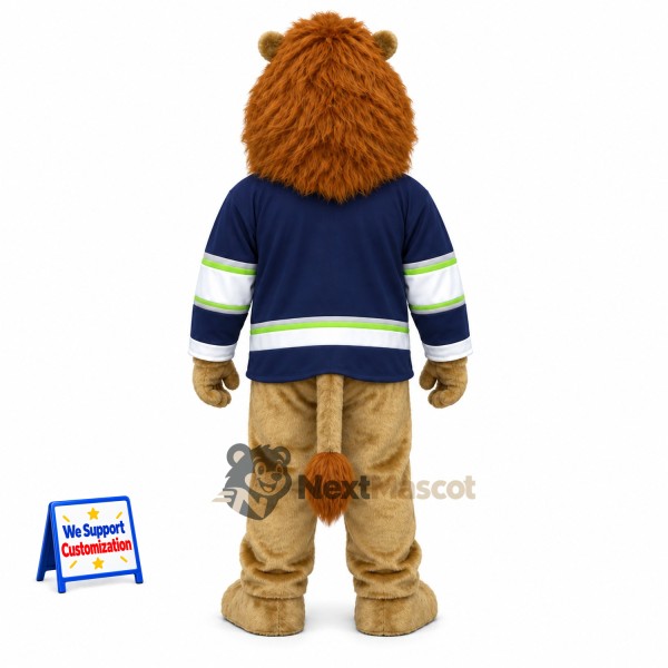 Lion Mascot Costume - Blue Jersey Lion Mascot Costume - Blue Jersey
