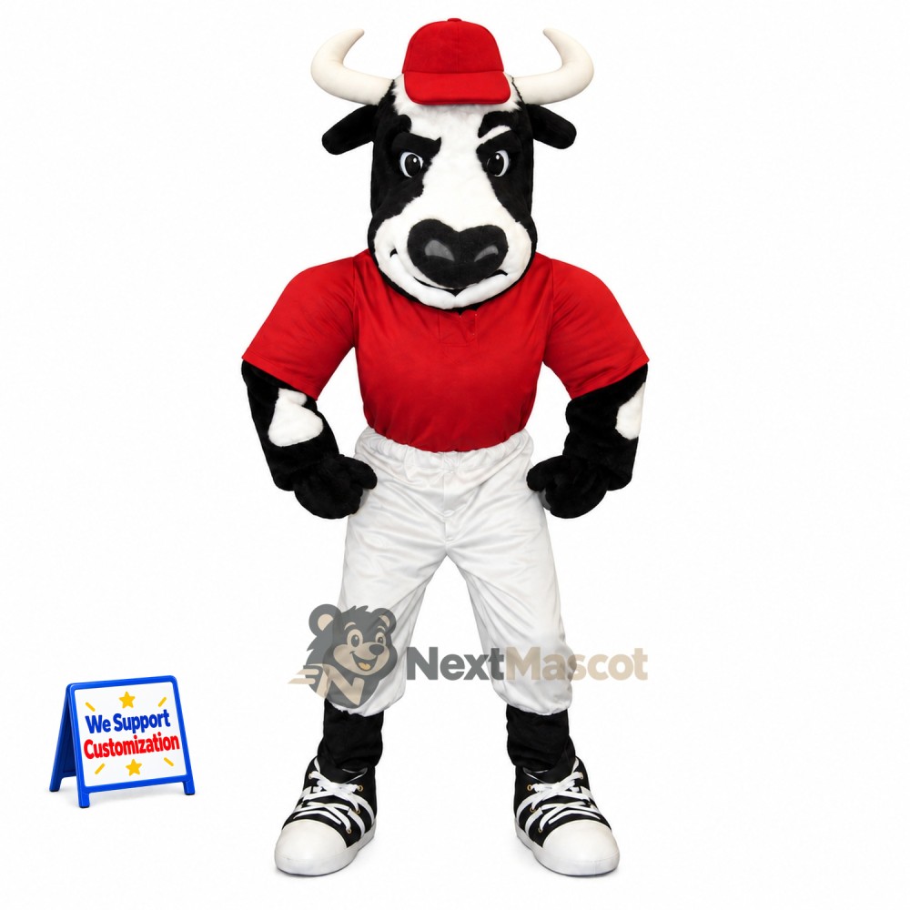 Bull Mascot Costume - Baseball Uniform for Parades Bull Mascot Costume - Baseball Uniform for Parades