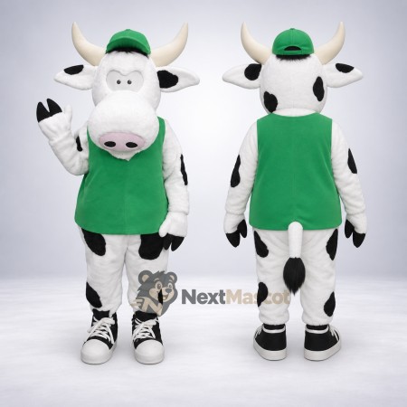 Cow Mascot Costume - Green Shirt Cow Mascot Costume - Green Shirt