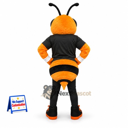 Wasp Mascot Costume - Orange, Black Shirt Wasp Mascot Costume - Orange, Black Shirt