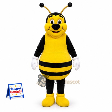 Bee Mascot Costume - Yellow, White Gloves for Nature Events Bee Mascot Costume - Yellow, White Gloves for Nature Events