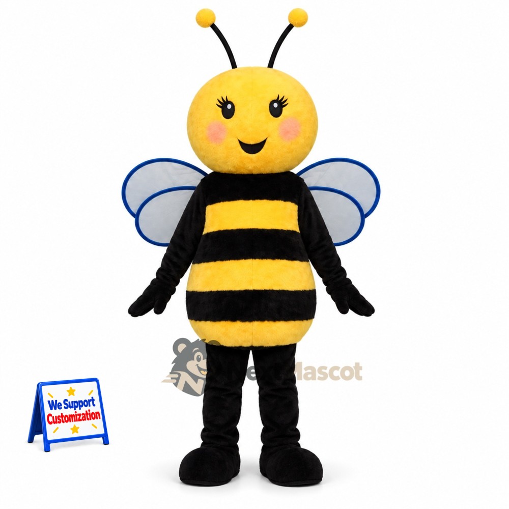 Bee Mascot Costume - Purple Wings Bee Mascot Costume - Purple Wings