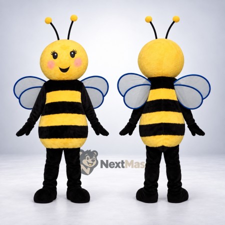 Bee Mascot Costume - Purple Wings Bee Mascot Costume - Purple Wings
