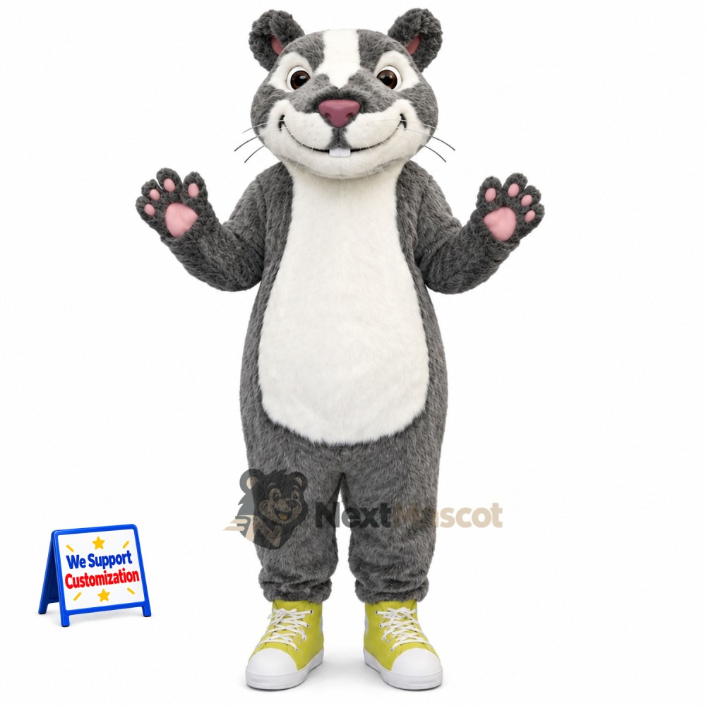 Hamster Mascot Costume - Gray for Community Events Hamster Mascot Costume - Gray for Community Events