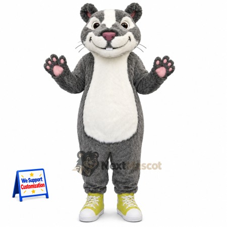 Hamster Mascot Costume - Gray for Community Events Hamster Mascot Costume - Gray for Community Events