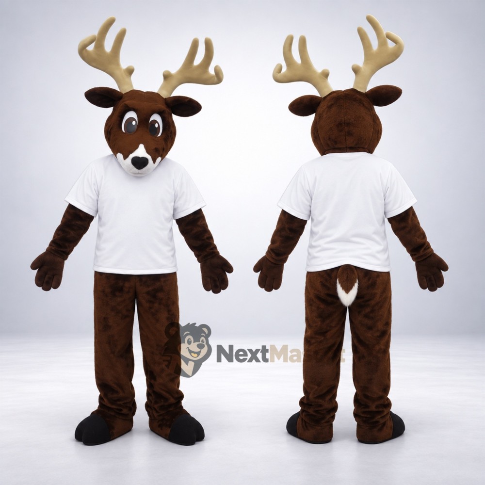 Deer Mascot Costume - White Shirt Deer Mascot Costume - White Shirt