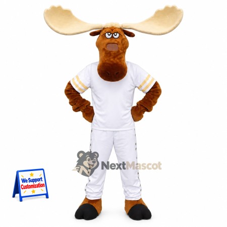 Moose Mascot Costume - White Uniform for Parades Moose Mascot Costume - White Uniform for Parades