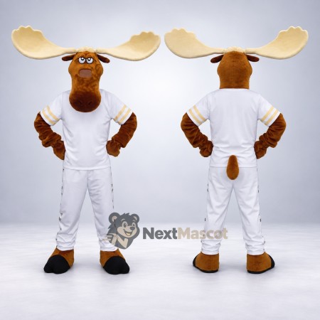 Moose Mascot Costume - White Uniform for Parades Moose Mascot Costume - White Uniform for Parades