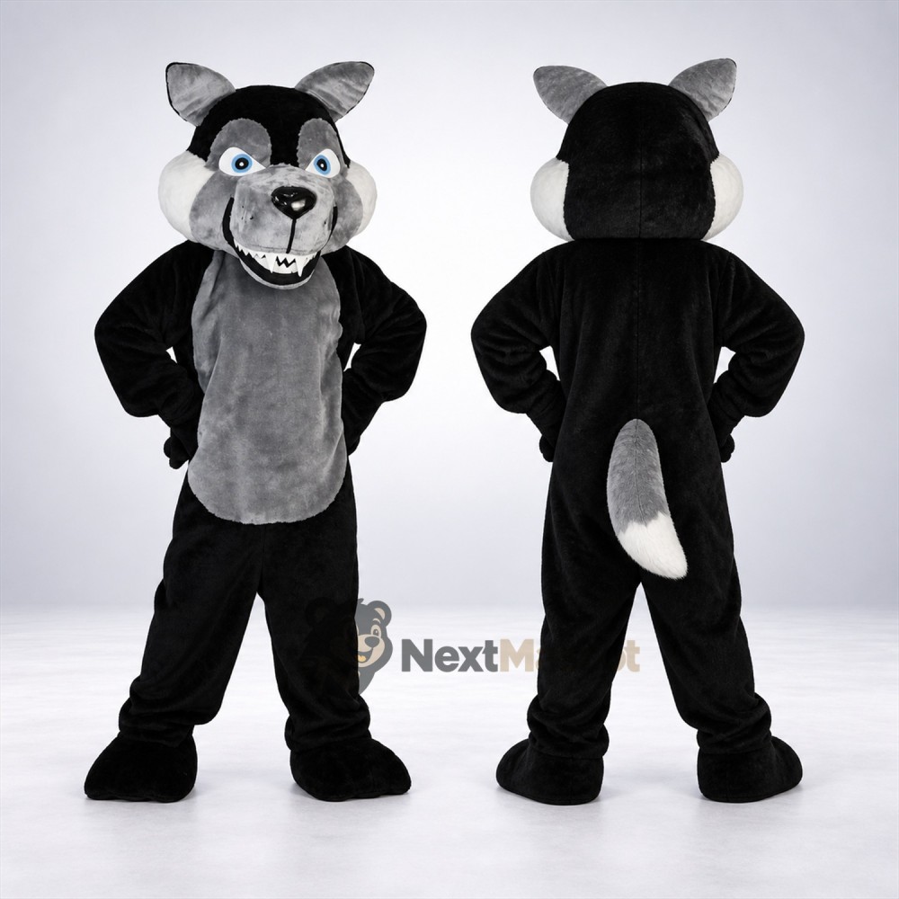 Wolf Mascot Costume - Black