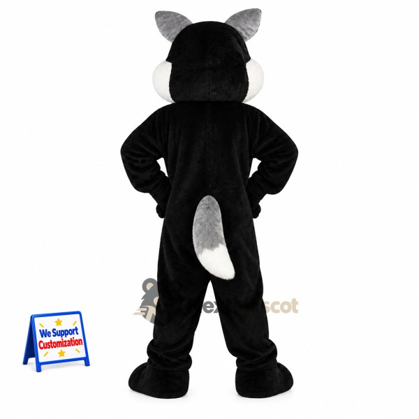 Wolf Mascot Costume - Black Wolf Mascot Costume - Black
