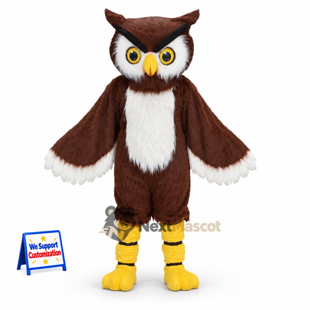 Owl Mascot Costume - Brown for Street Fairs Owl Mascot Costume - Brown for Street Fairs