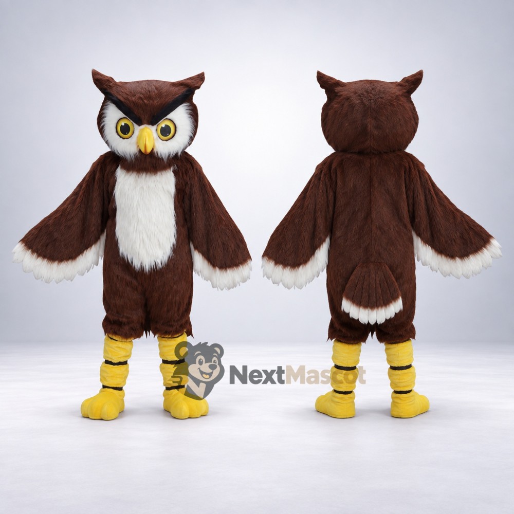 Owl Mascot Costume - Brown for Street Fairs Owl Mascot Costume - Brown for Street Fairs