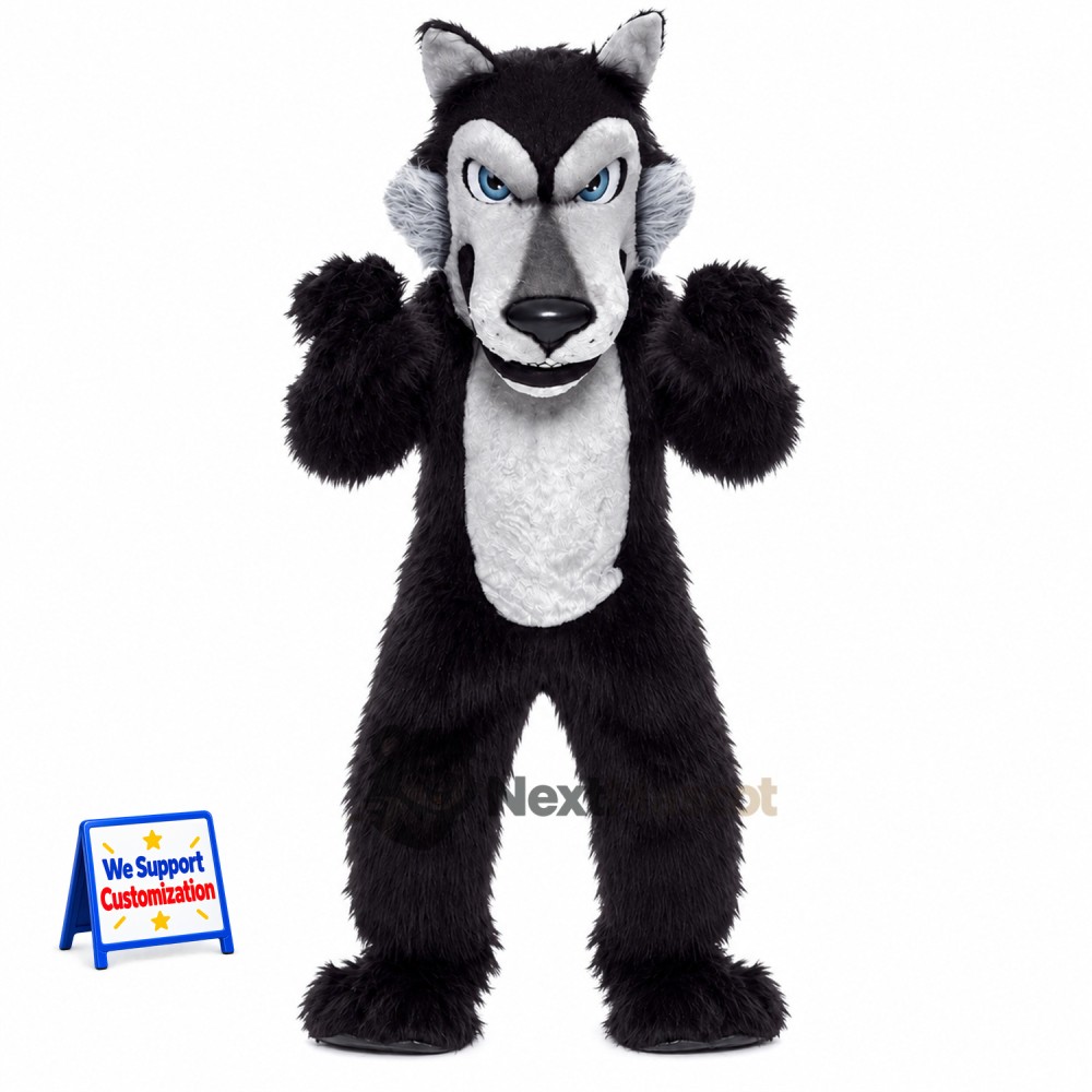 Wolf Mascot Costume - Black (NMB866)