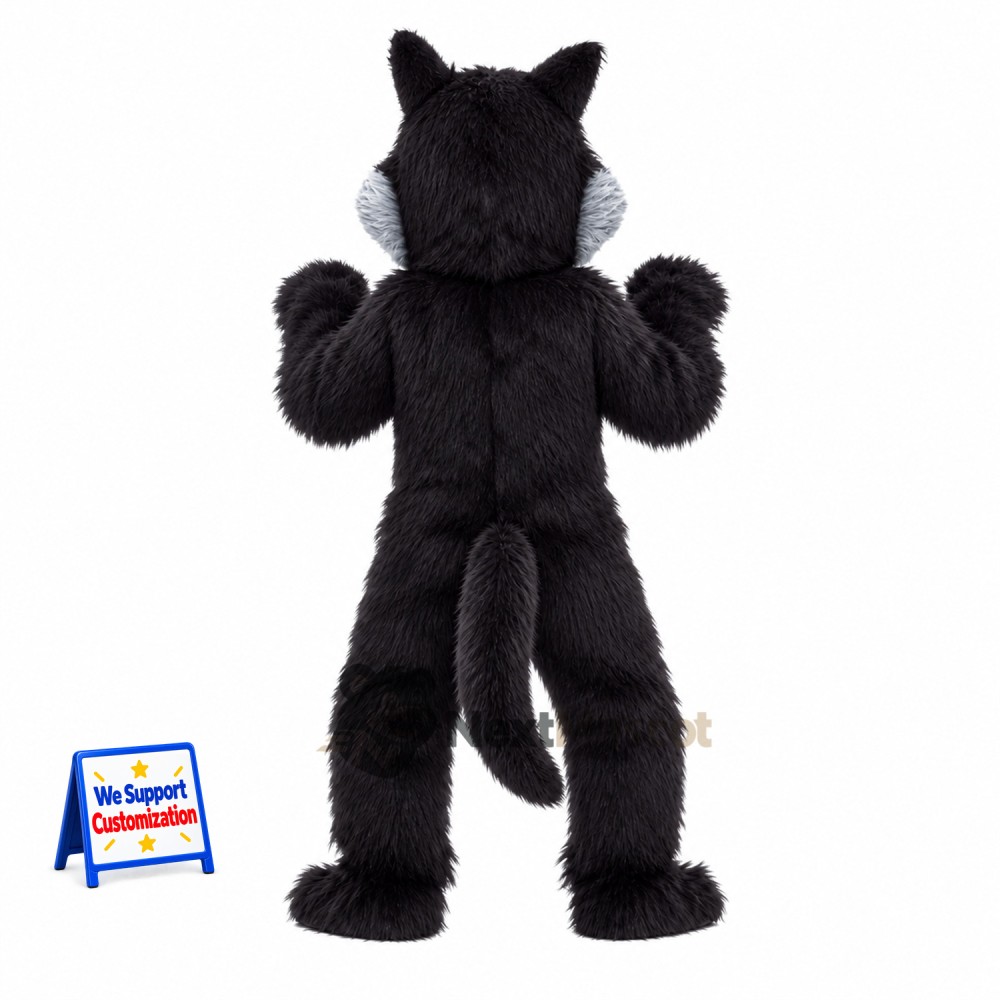 Wolf Mascot Costume - Black (NMB866)