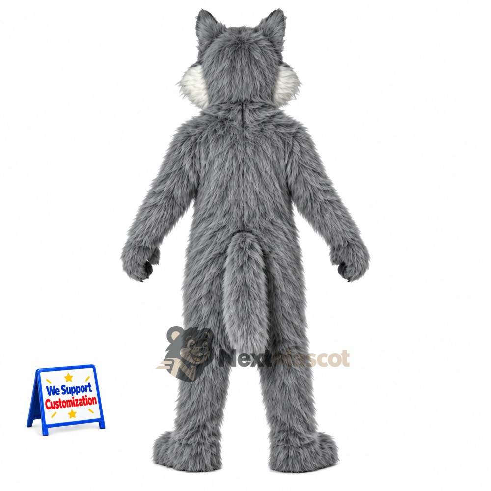 Wolf Mascot Costume - Gray for School Parades Wolf Mascot Costume - Gray for School Parades
