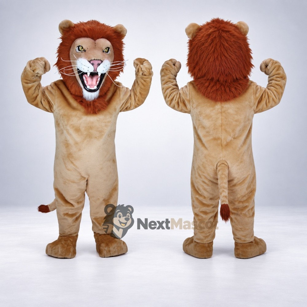 Lion Mascot Costume - Brown for Pep Rallies Lion Mascot Costume - Brown for Pep Rallies
