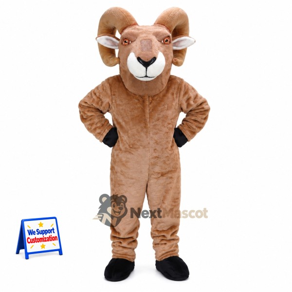 Ram Mascot Costume - Brown for Festivals