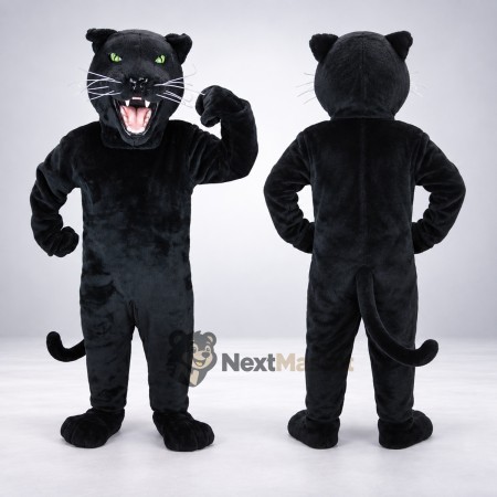Panther Mascot Costume - Black for Family Events Panther Mascot Costume - Black for Family Events