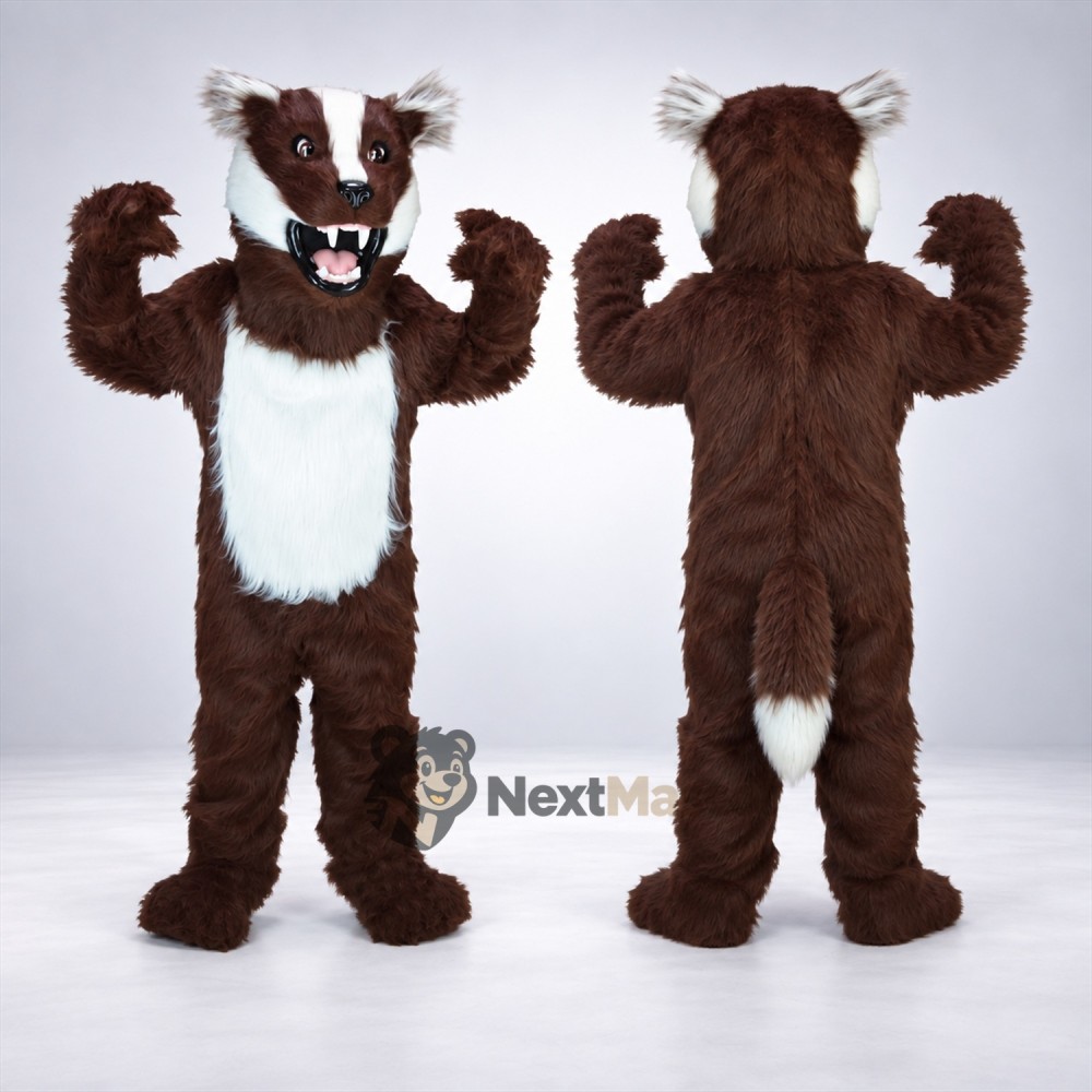 Badger Mascot Costume - Brown for Parades Badger Mascot Costume - Brown for Parades