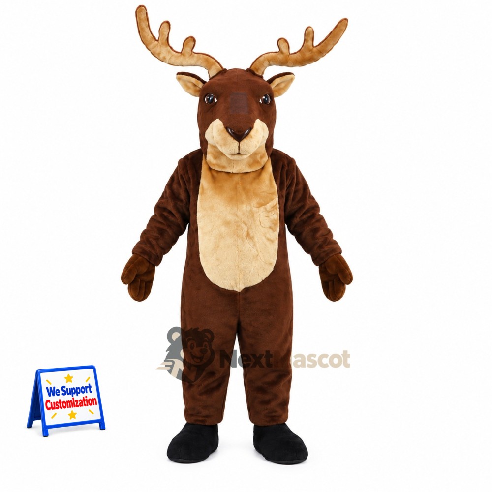 Deer Mascot Costume - Brown for Summer Events Deer Mascot Costume - Brown for Summer Events