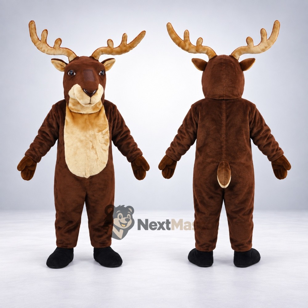 Deer Mascot Costume - Brown for Summer Events Deer Mascot Costume - Brown for Summer Events