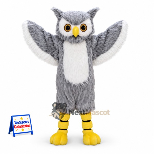 Owl Mascot Costume - Gray for Pep Rallies