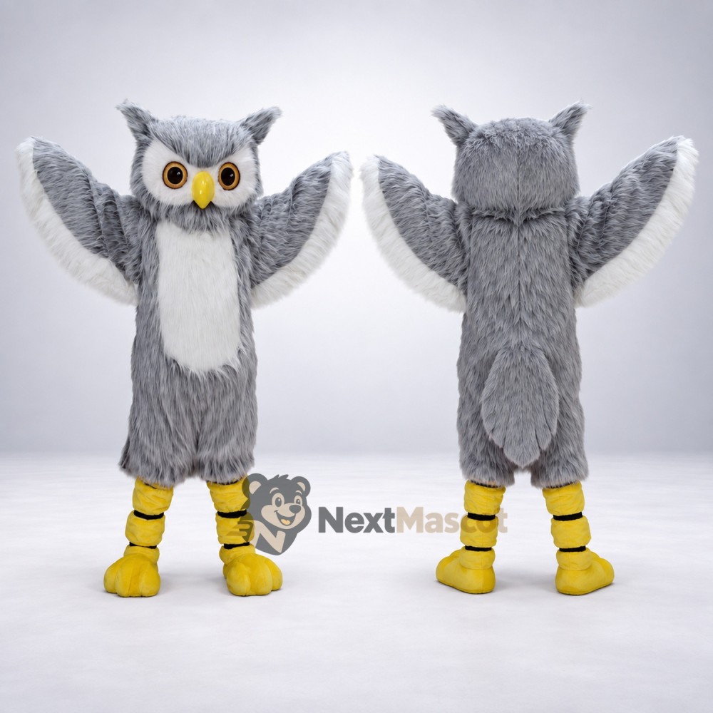 Owl Mascot Costume - Gray for Pep Rallies Owl Mascot Costume - Gray for Pep Rallies