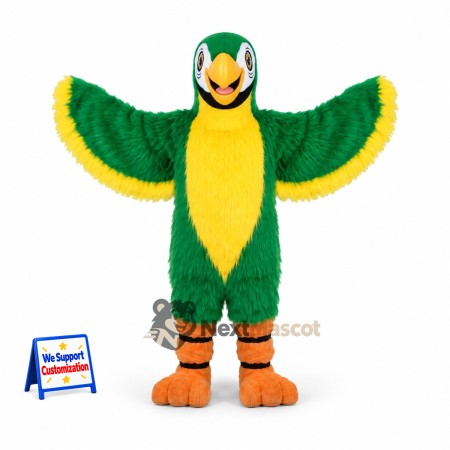 Parrot Mascot Costume - Green for Family Events Parrot Mascot Costume - Green for Family Events