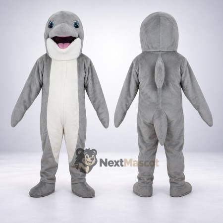 Dolphin Mascot Costume - Gray for Beach Parties Dolphin Mascot Costume - Gray for Beach Parties