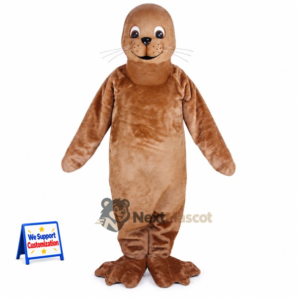 Seal Mascot Costume - Brown for Aquarium Events