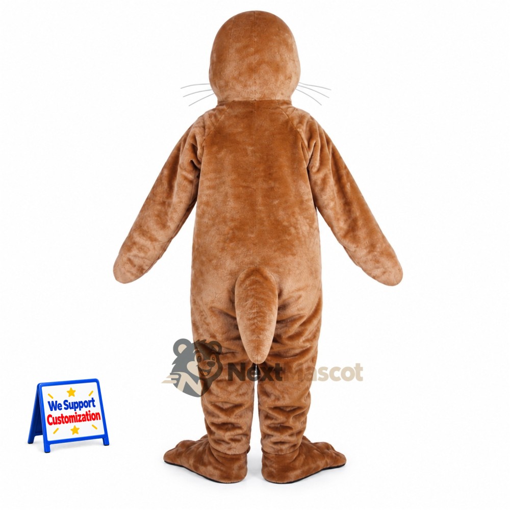 Seal Mascot Costume - Brown for Aquarium Events Seal Mascot Costume - Brown for Aquarium Events