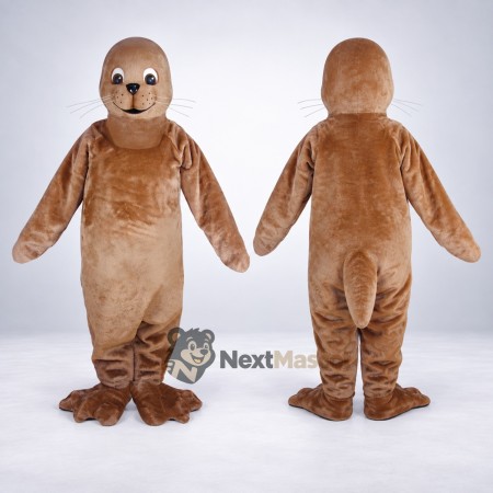 Seal Mascot Costume - Brown for Aquarium Events Seal Mascot Costume - Brown for Aquarium Events