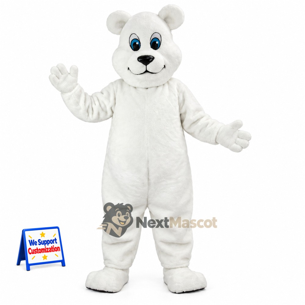 Bear Mascot Costume - White for School Fairs Bear Mascot Costume - White for School Fairs