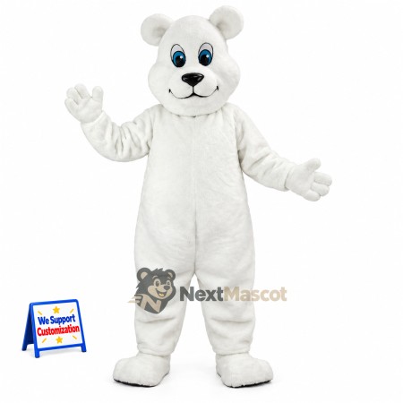 Bear Mascot Costume - White for School Fairs Bear Mascot Costume - White for School Fairs