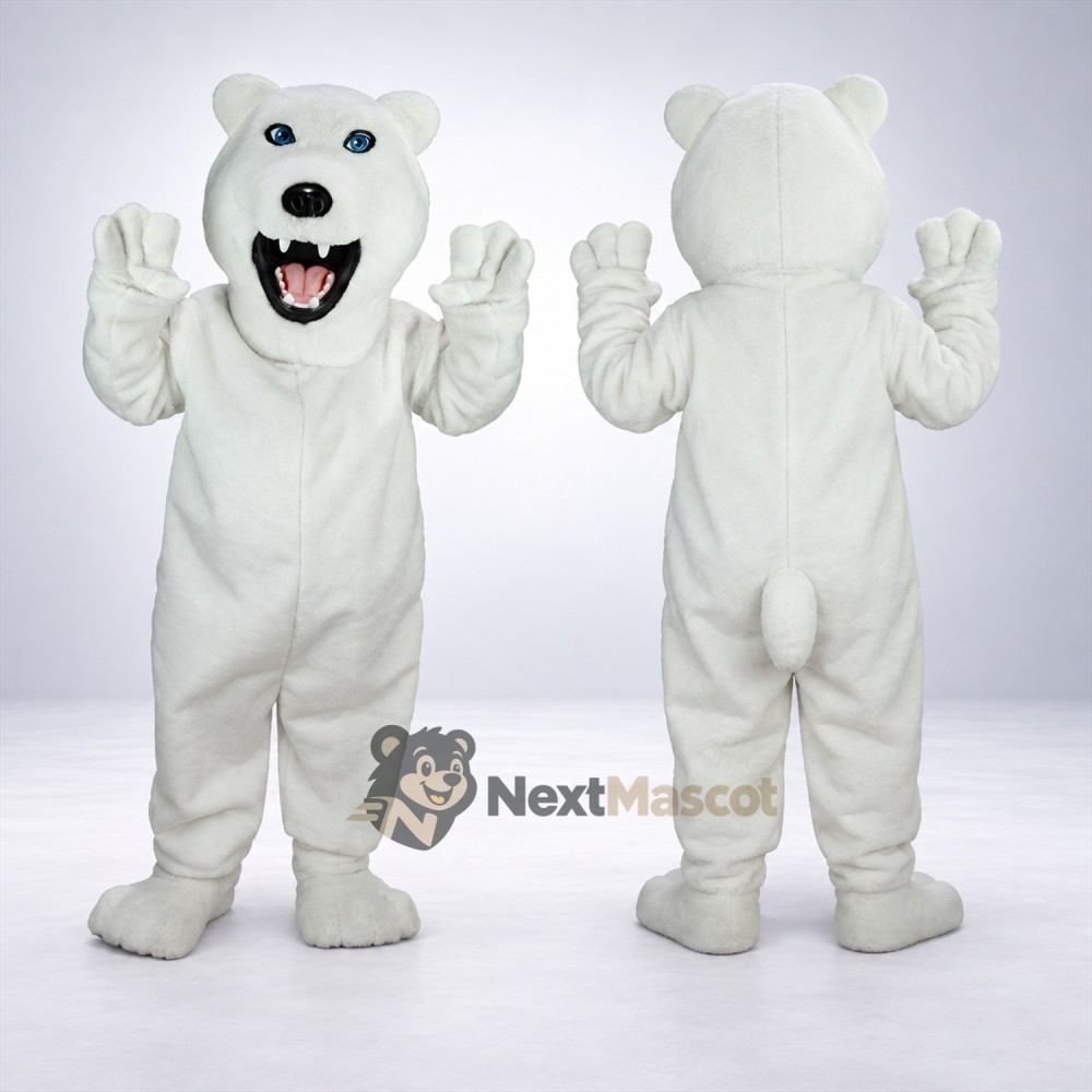 Bear Mascot Costume - White for Charity Events Bear Mascot Costume - White for Charity Events