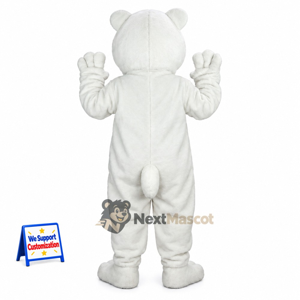 Bear Mascot Costume - White for Charity Events Bear Mascot Costume - White for Charity Events