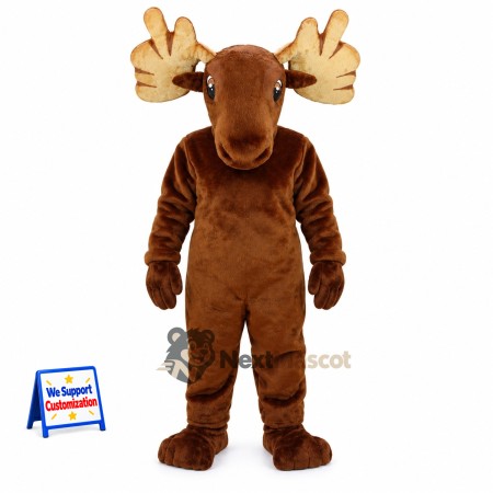 Moose Mascot Costume - Brown for Family Festivals Moose Mascot Costume - Brown for Family Festivals
