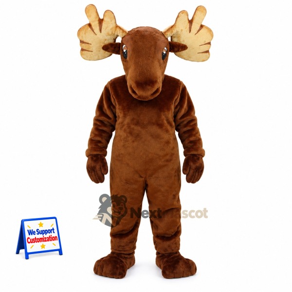 Moose Mascot Costume - Brown for Family Festivals