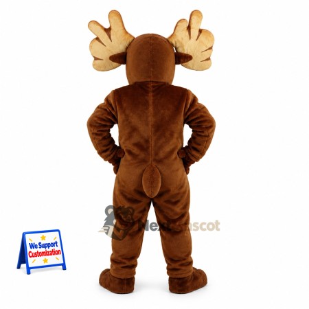 Moose Mascot Costume - Brown for Family Festivals Moose Mascot Costume - Brown for Family Festivals