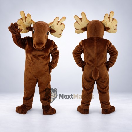 Moose Mascot Costume - Brown for Family Festivals Moose Mascot Costume - Brown for Family Festivals