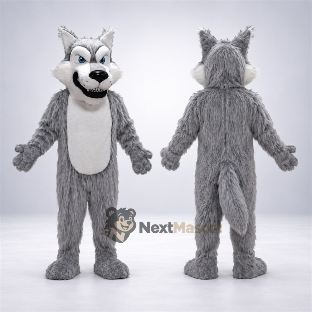 Wolf Mascot Costume - Gray for Town Festivals Wolf Mascot Costume - Gray for Town Festivals