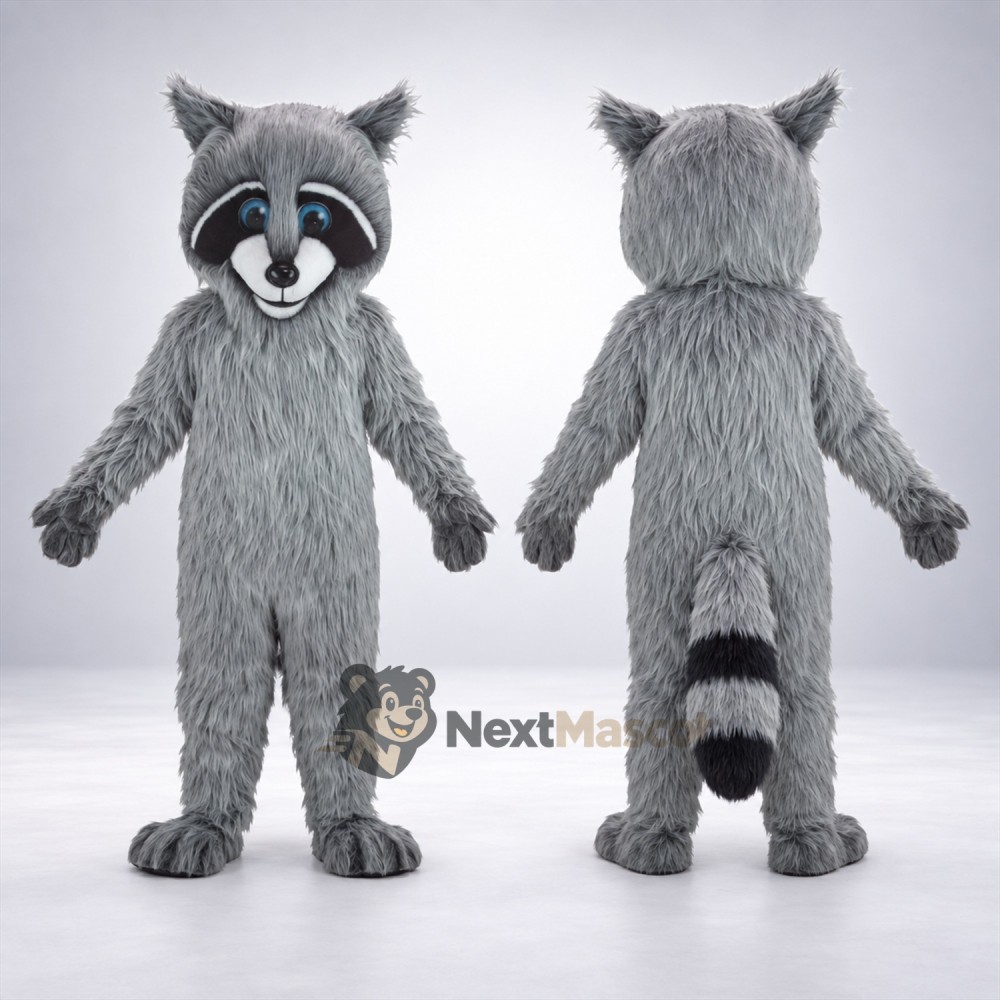 Raccoon Mascot Costume - Gray for Photo Events Raccoon Mascot Costume - Gray for Photo Events